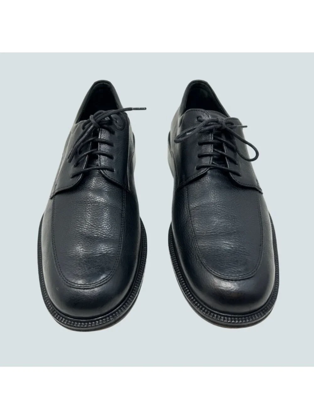 Cole Haan Men’s 10 M Black Leather Split Toe Derby Dress Shoes Apron Toe